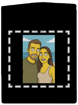 Simpsonovi z vlastnej fotky dámska mikina na zips Black