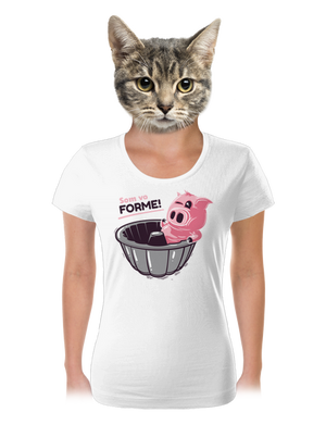Vo forme dámske tričko White