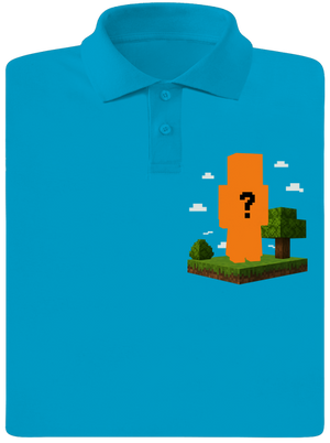 Minecraft z vlastnej fotky pánska polokošeľa Blue Atol