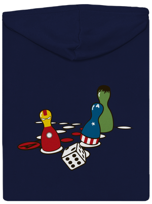 Superhrdina nehnevaj sa pánska mikina na zips Navy