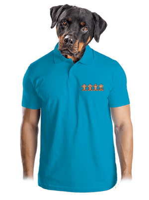 Opička s mobilom pánska polokošeľa Blue Atol