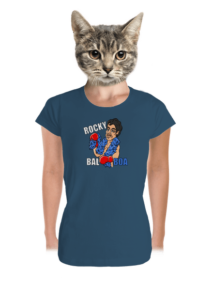 Rocky Bal boa dámske tričko prémium Petrol Blue