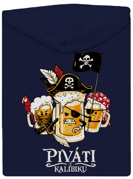 Piváti z Karibiku pánska mikina na zips Navy