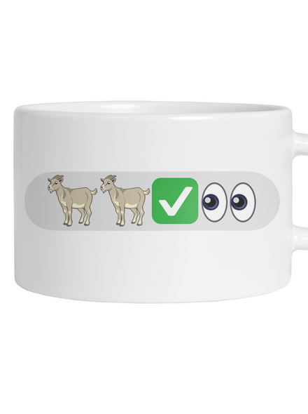Emoji hrnček makronka White