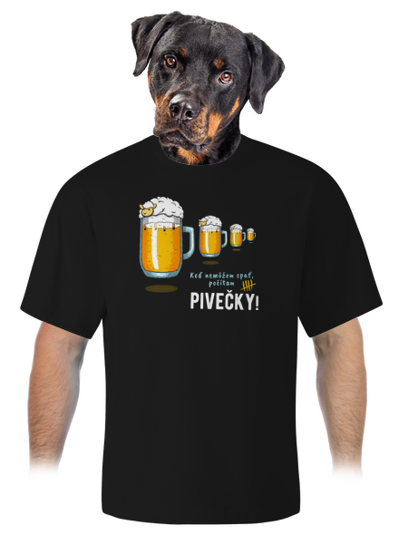 Pivečka unisex tričko oversized Black