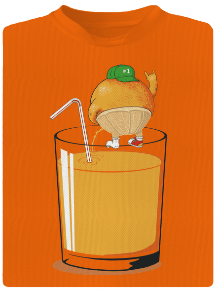 Opitý pomaranč detské športové tričko Neon Orange