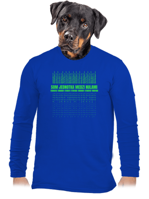 Jednotka medzi nulami pánske dlhý rukáv Royal Blue