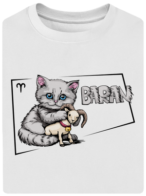 Mačací horoskop: Baran unisex tričko oversized White