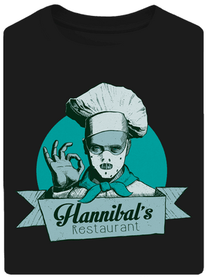 U Hannibala unisex tričko oversized Black