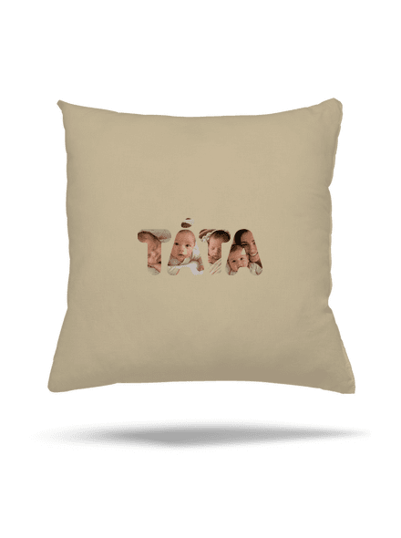 Nápis ocko z vlastných fotiek vankúš Beige