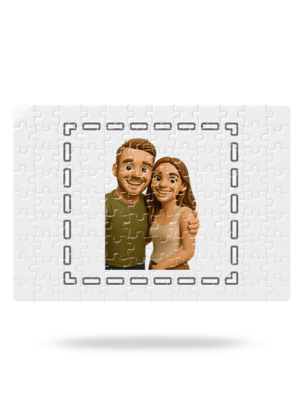 3D plastelína z vlastnej fotky puzzle White