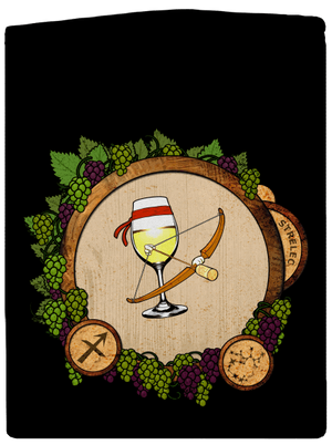 Vínny horoskop: Strelec dámska mikina na zips Black