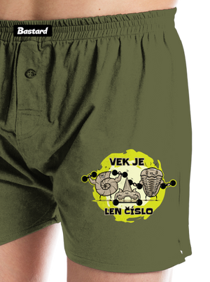 Vek je len číslo pánske trenky Khaki
