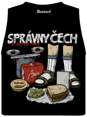 Správny Čech dámske tielko voľné Black