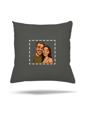 Karikatúra z vlastnej fotky vankúš Gray Pol