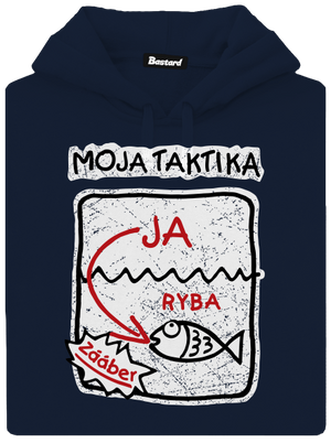 Rybárska taktika pánska mikina klokanka Navy
