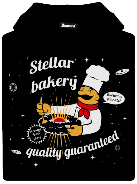 Stellar bakery pánska mikina klokanka Black
