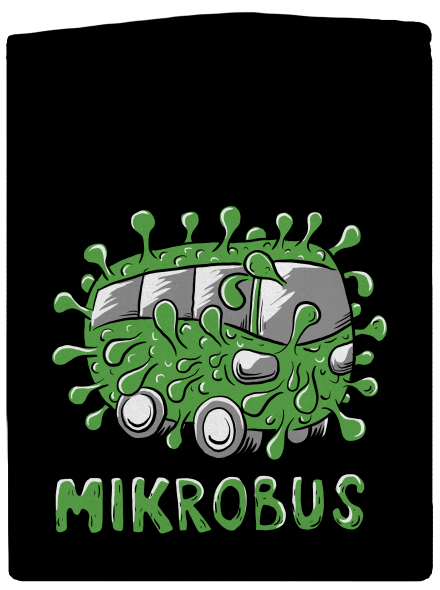 Mikrobus pánska mikina na zips Black