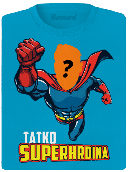 Tatko superhrdina dámske športové tričko Blue Atol