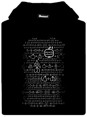 Matematik detská mikina klokanka Black