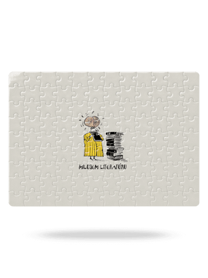 Milujem literatúru puzzle White