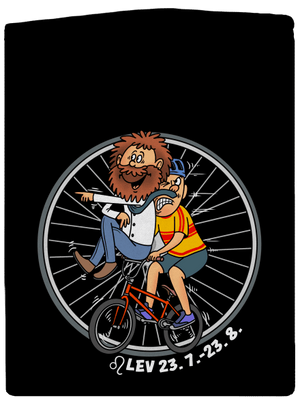 Cyklistický horoskop: Lev pánska mikina na zips Black