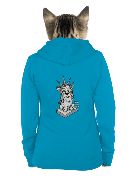 New Yorkshire dámska mikina na zips Blue Atol