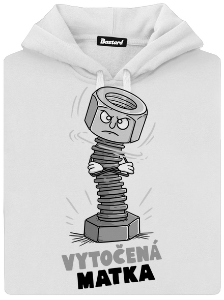 Vytočená matka dámska mikina klokanka White