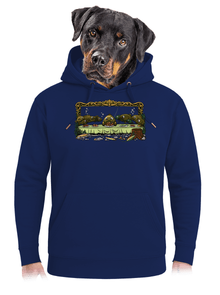 Posledná večera unisex mikina premium Navy
