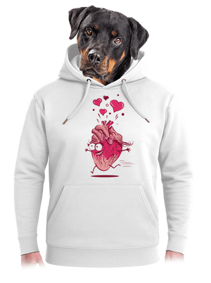 Zamilované srdiečka unisex mikina premium Snowwhite