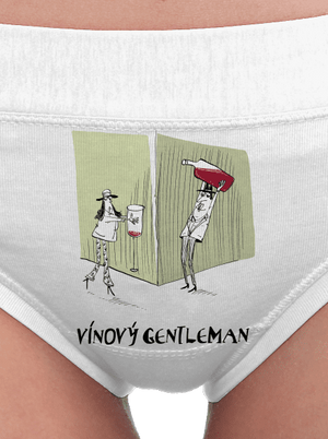 Vínový gentleman  dámske nohavičky White