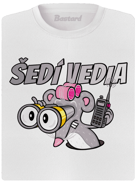 Šedí vedia - myš dámske športové tričko White