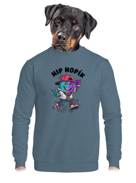 Hip Hopík unisex mikina bez kapucne Nordic Blue