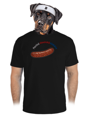 Poctivá buchta a klobása pánske športové tričko Black
