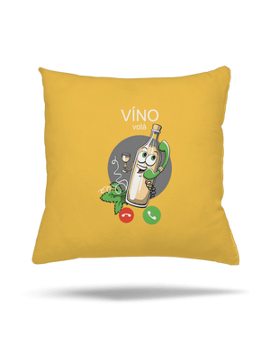 Biele víno volá vankúš Yellow Gold