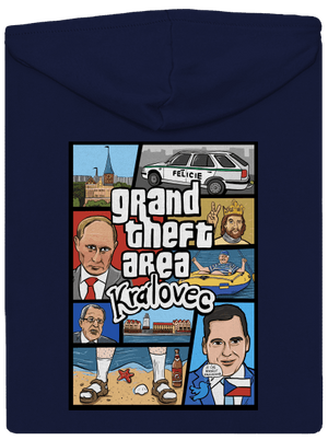 Královec pánska mikina na zips Navy