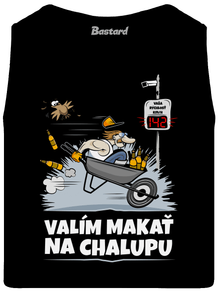 Valím na chalupu pánske tielko Black