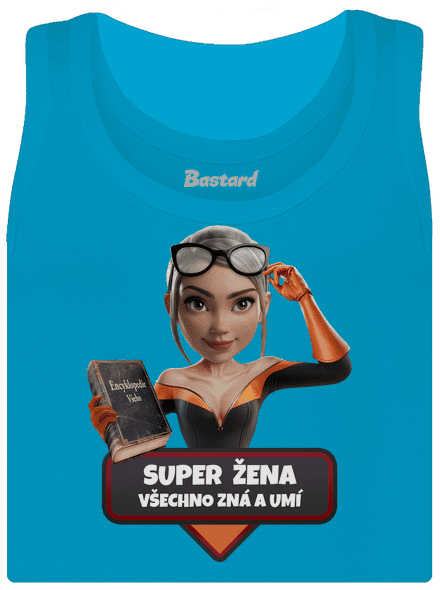 Super mama dámske tielko klasické Blue Atol