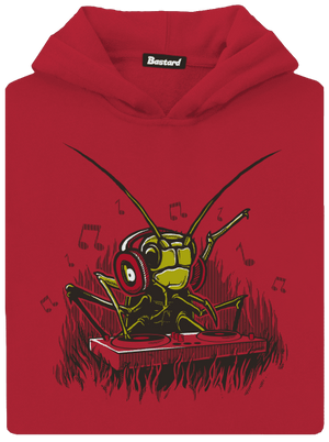 DJ Cvrček detská mikina klokanka Fire Red