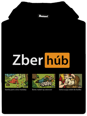 Zber húb dámska mikina klokanka Black