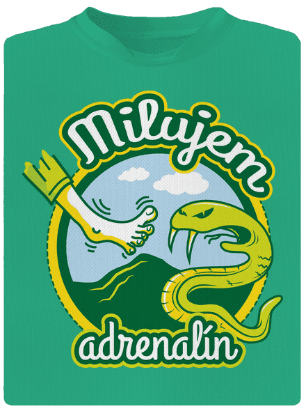 Milujem adrenalín pánske športové tričko Mint Mal