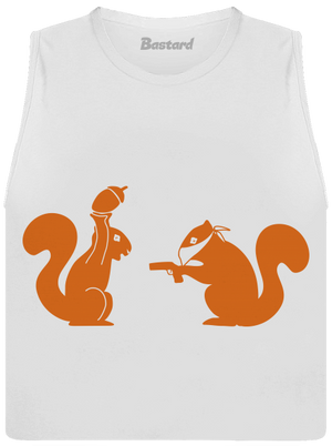 Veveričky dámske tielko voľné White