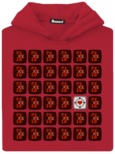 Pexeso detská mikina klokanka Fire Red