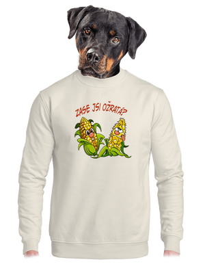 unisex mikina bez kapucne