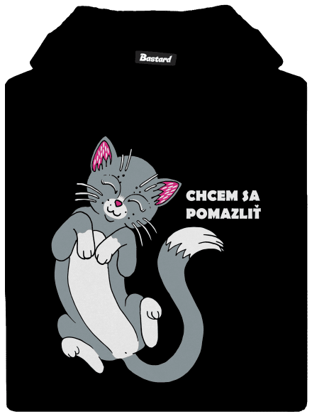 Chcem sa pomazliť detská mikina klokanka Black