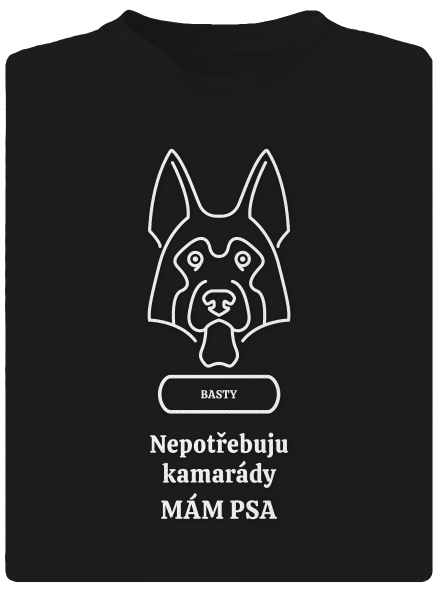 Nemôžem, mám psa pánske športové tričko Black