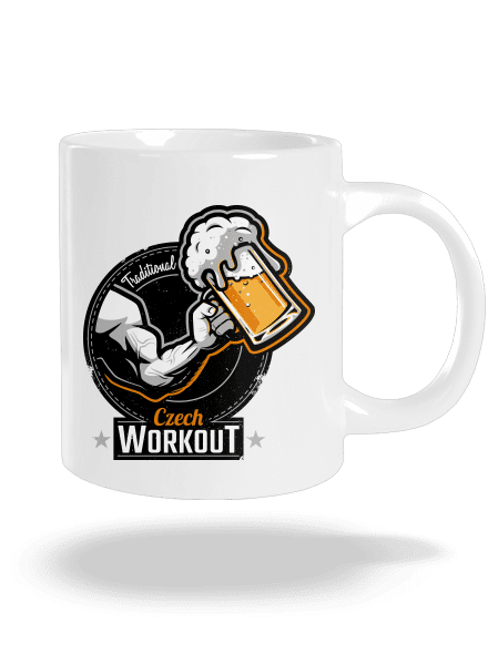 Czech workout veľký hrnček White