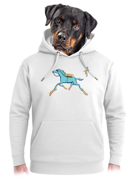 Morský koník unisex mikina premium Snowwhite
