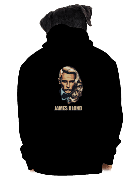 James Blond pánska mikina na zips Black