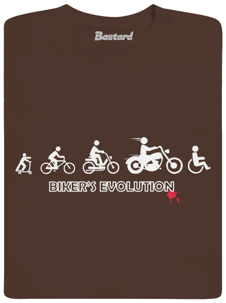 Biker’s Evolution pánske tričko Brown